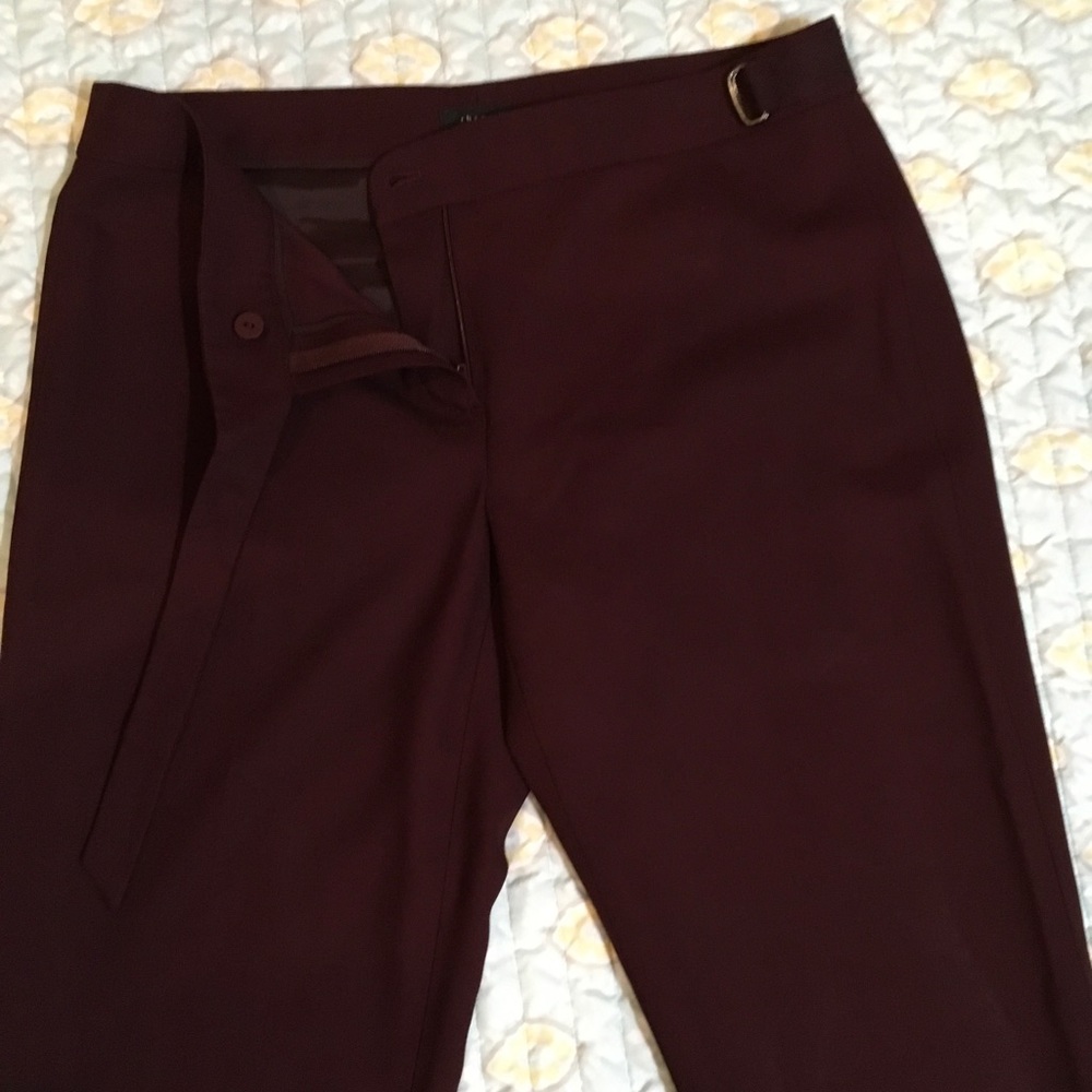 Theory plum color classic dressy long pants, 98% woollaine